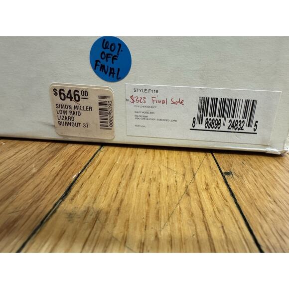 SIMON MILLER Raid Snakeskin Embossed Platform Ankle Boot - Yellow Size 37 - Picture 10 of 10